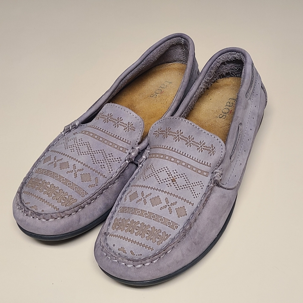 Taos Footwear Lavender Suede Slip-On Loafers